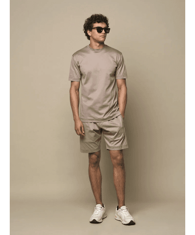 Valenza Interlock suprima fitted t-shirt lead grey