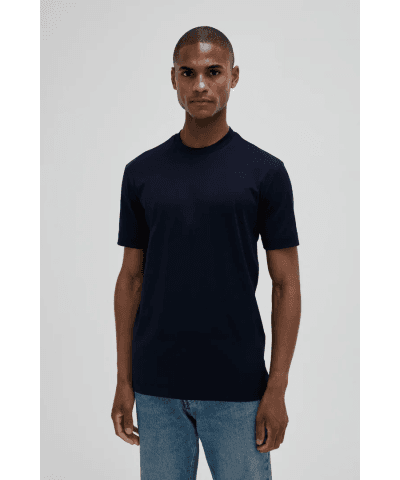Valenza Interlock supima fitted T-shirt navy